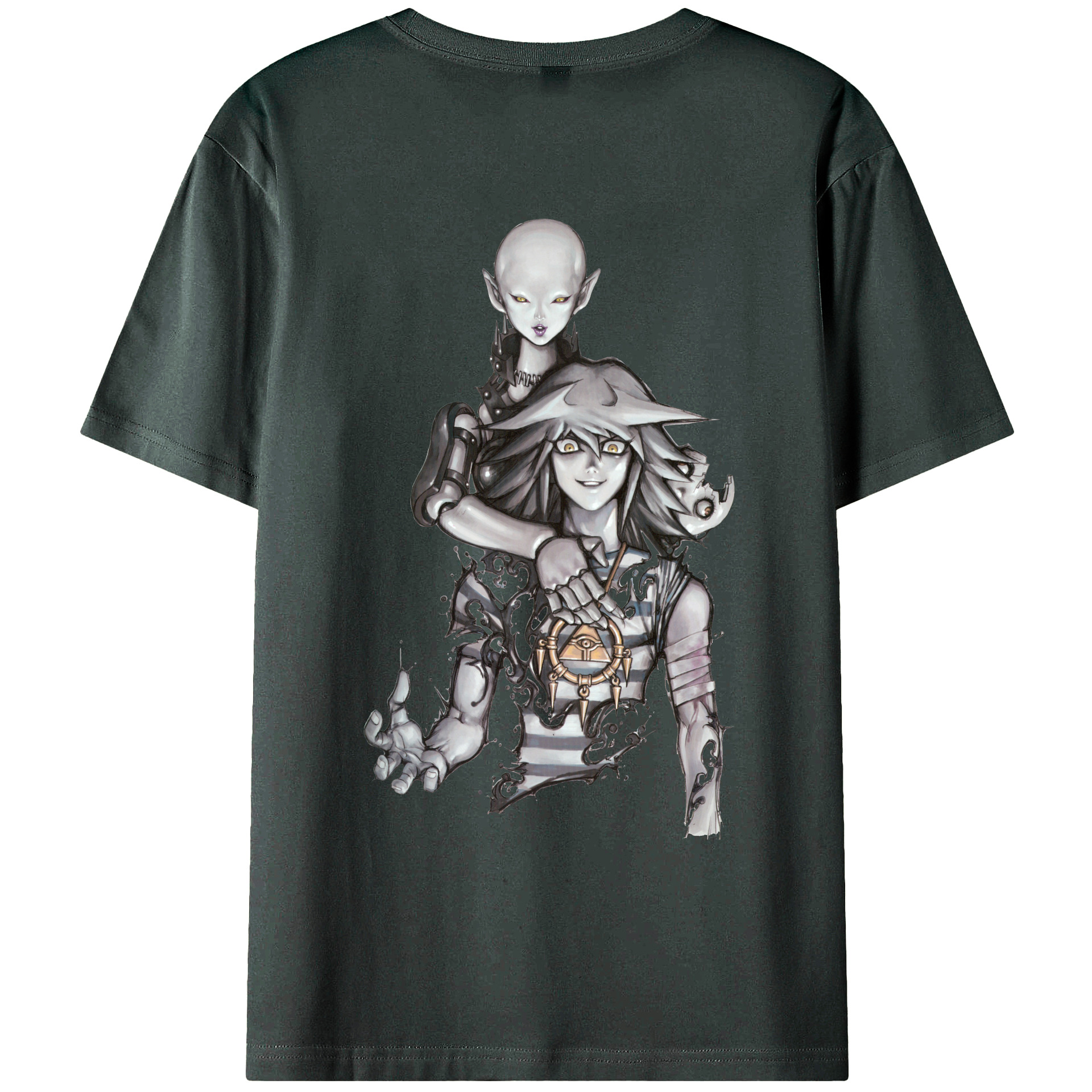 （画像用） 遊☆戯☆王 Yu-Gi-Oh! 綿100％ メンズ半袖Tシャツ（バックプリント） 通気性